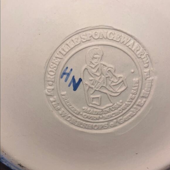 Speckled Blue and Cream Ceramic Planter - Picture 4 of 4